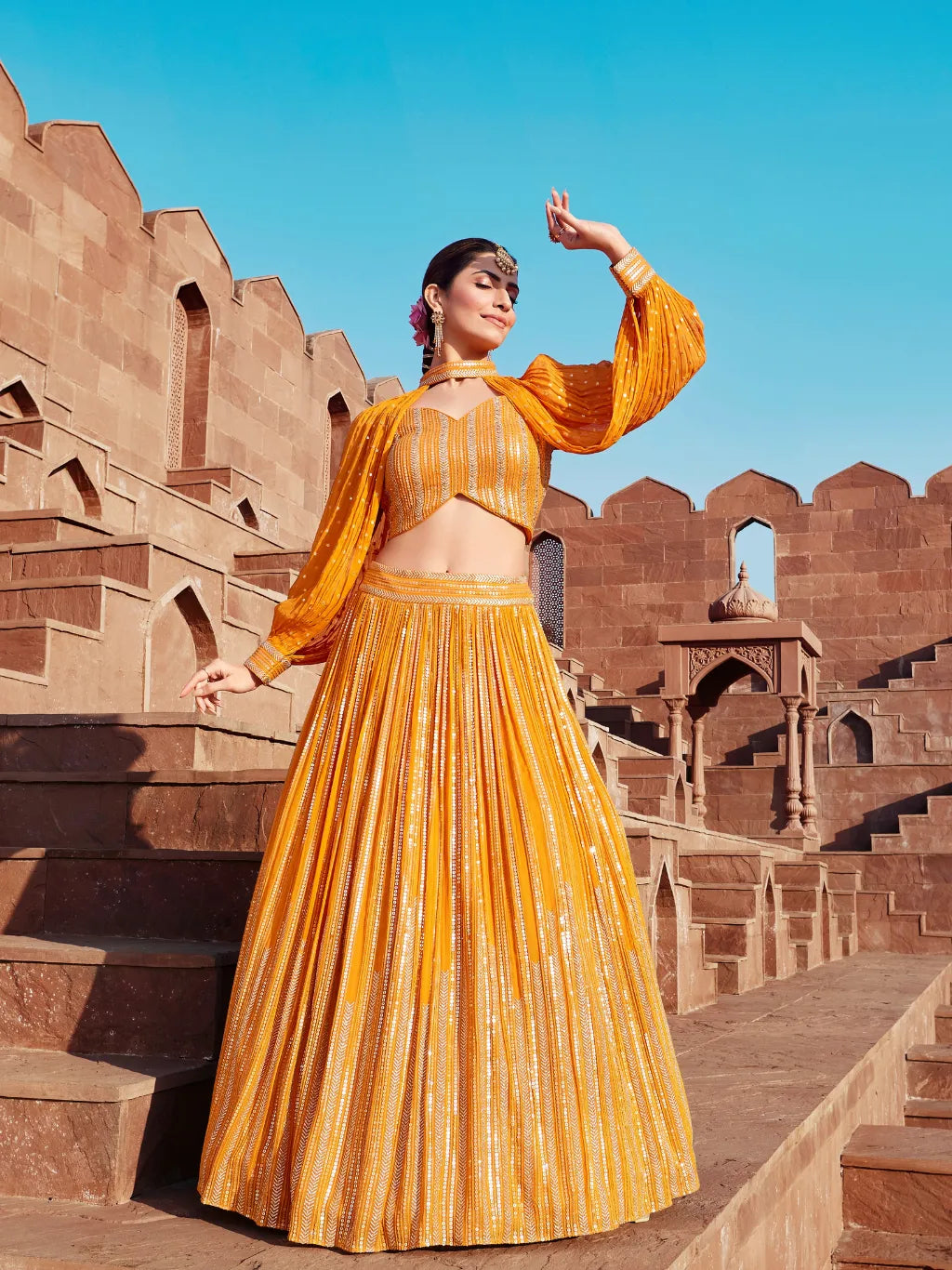 YELLOW LEHENGA