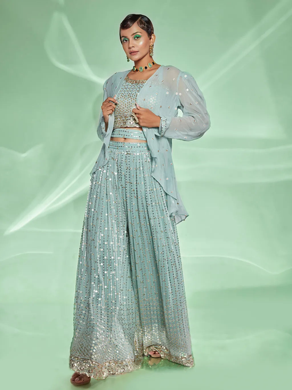 FROZI PLAZO CROP TOP