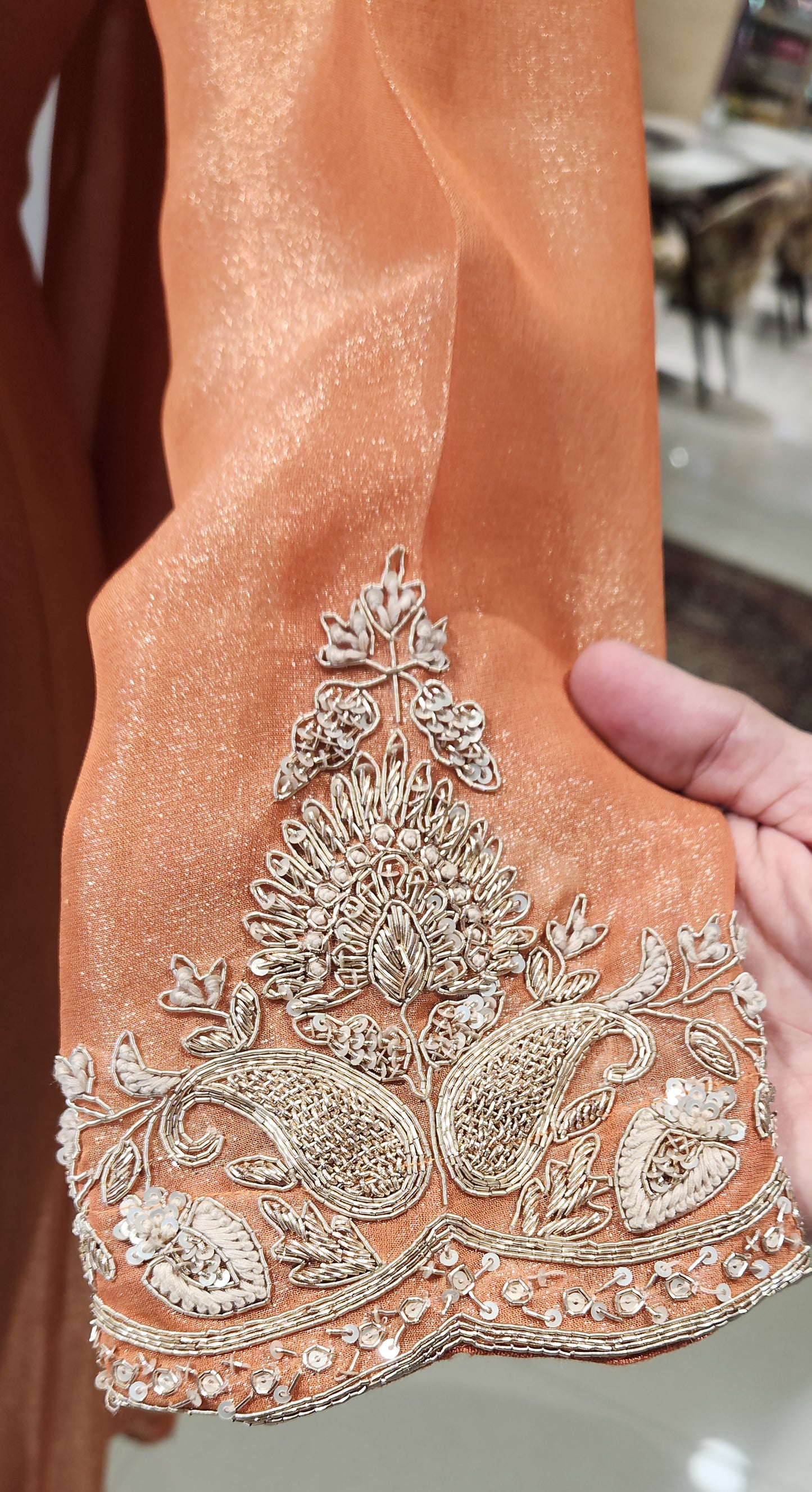 Orange Anarkali Suit