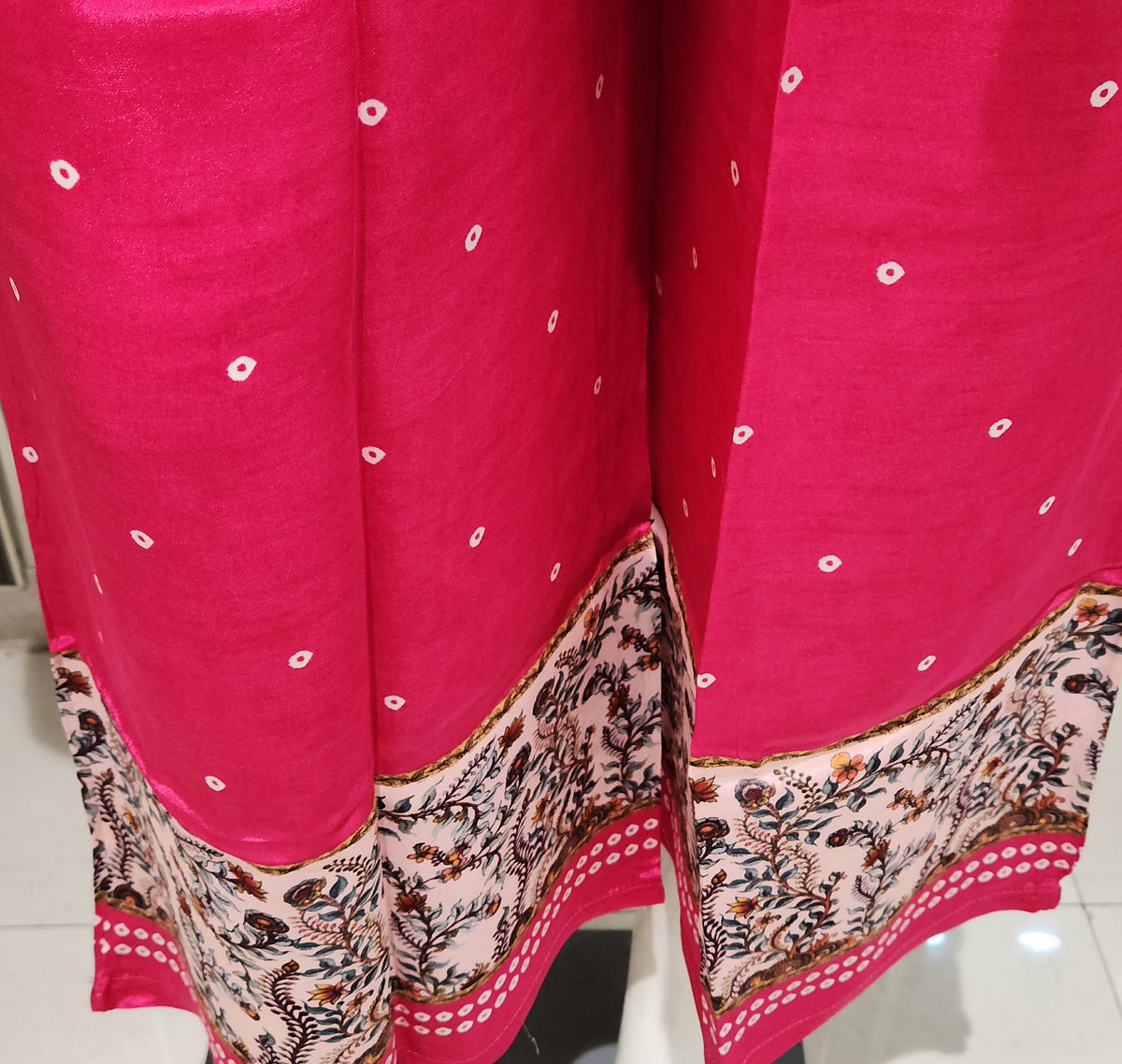 Pink Bandhej Co ord Set OM6964