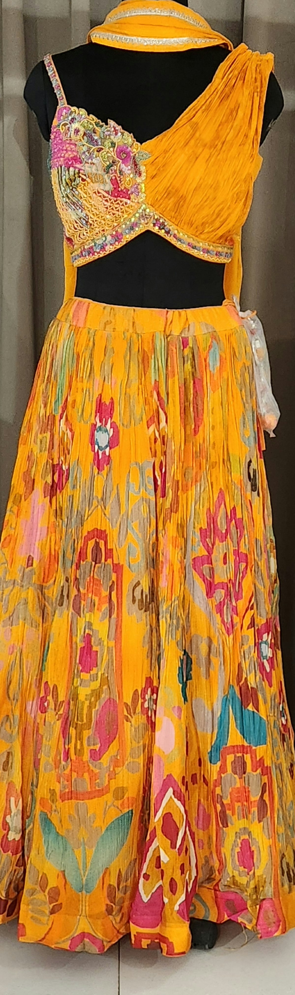 Orange Crop Top Skirt YM4543