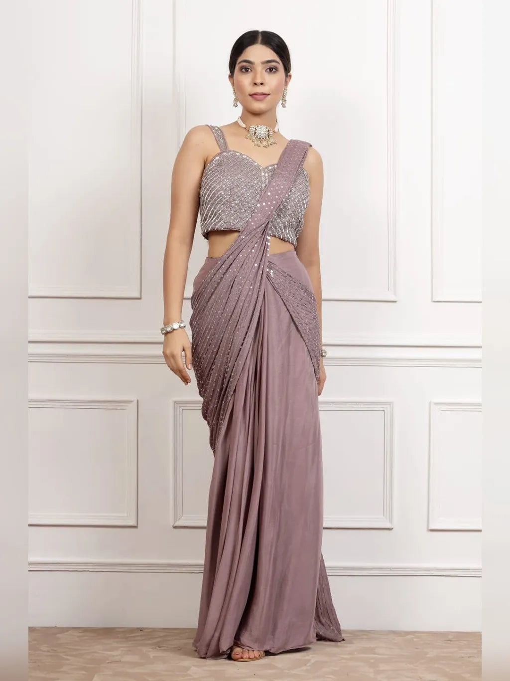 ONION DRAPE SAREE