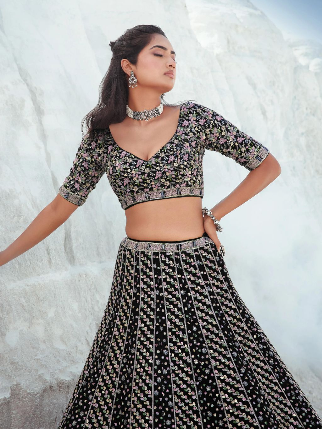BLACK LEHENGA