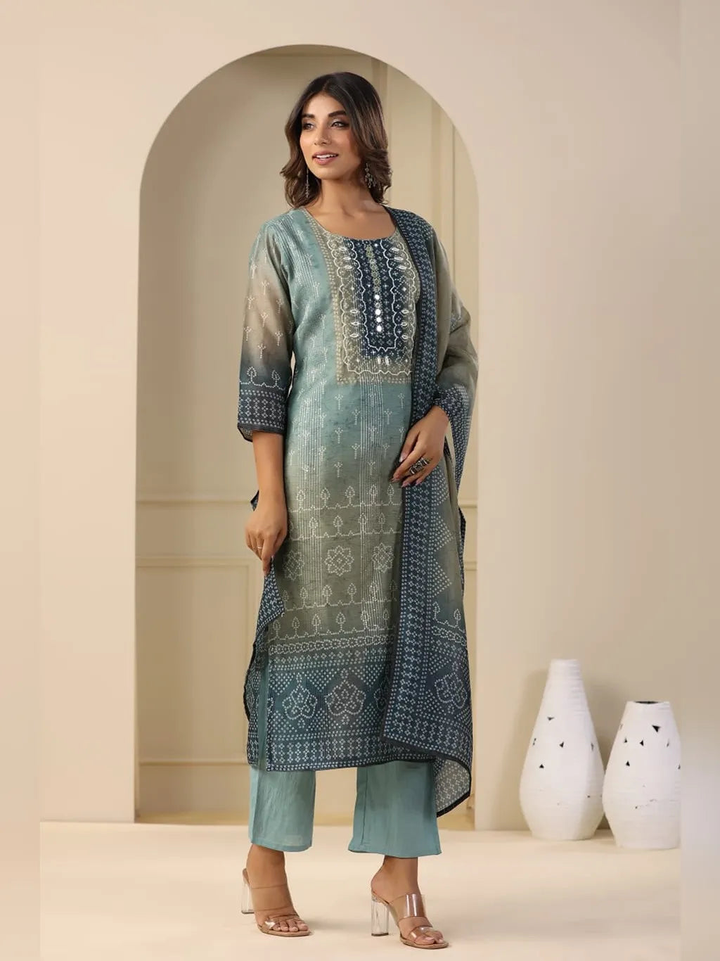 SKY BLUE KURTI PANT