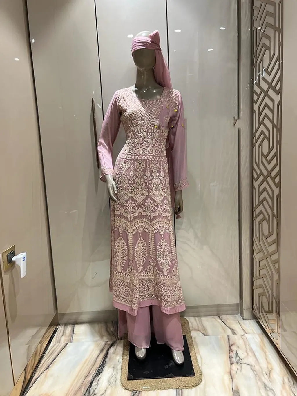 PINK ANARKALI SUIT