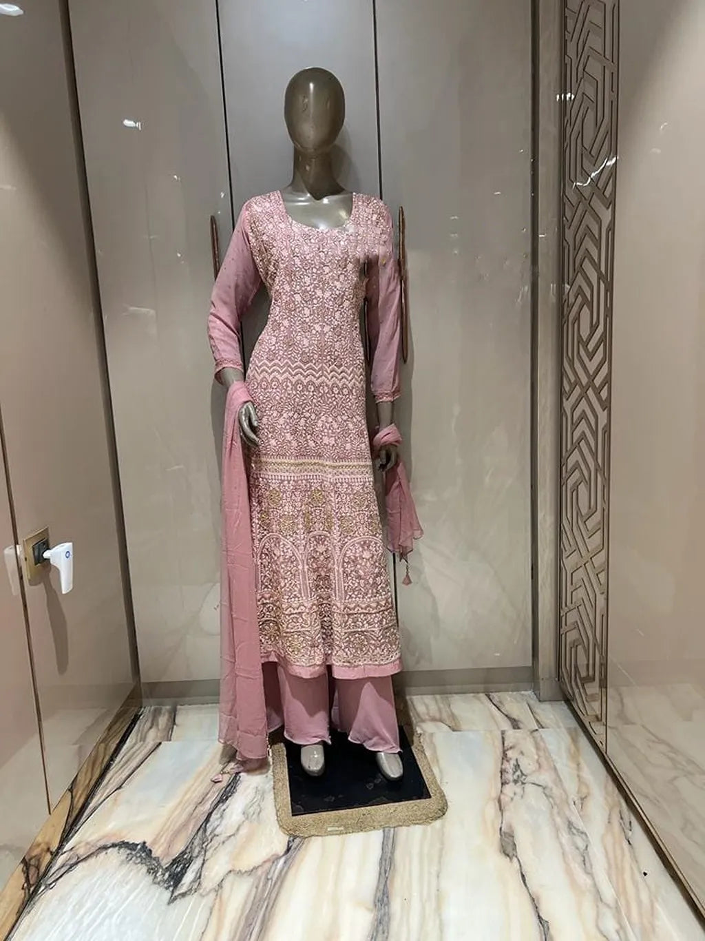 PINK ANARKALI SUIT