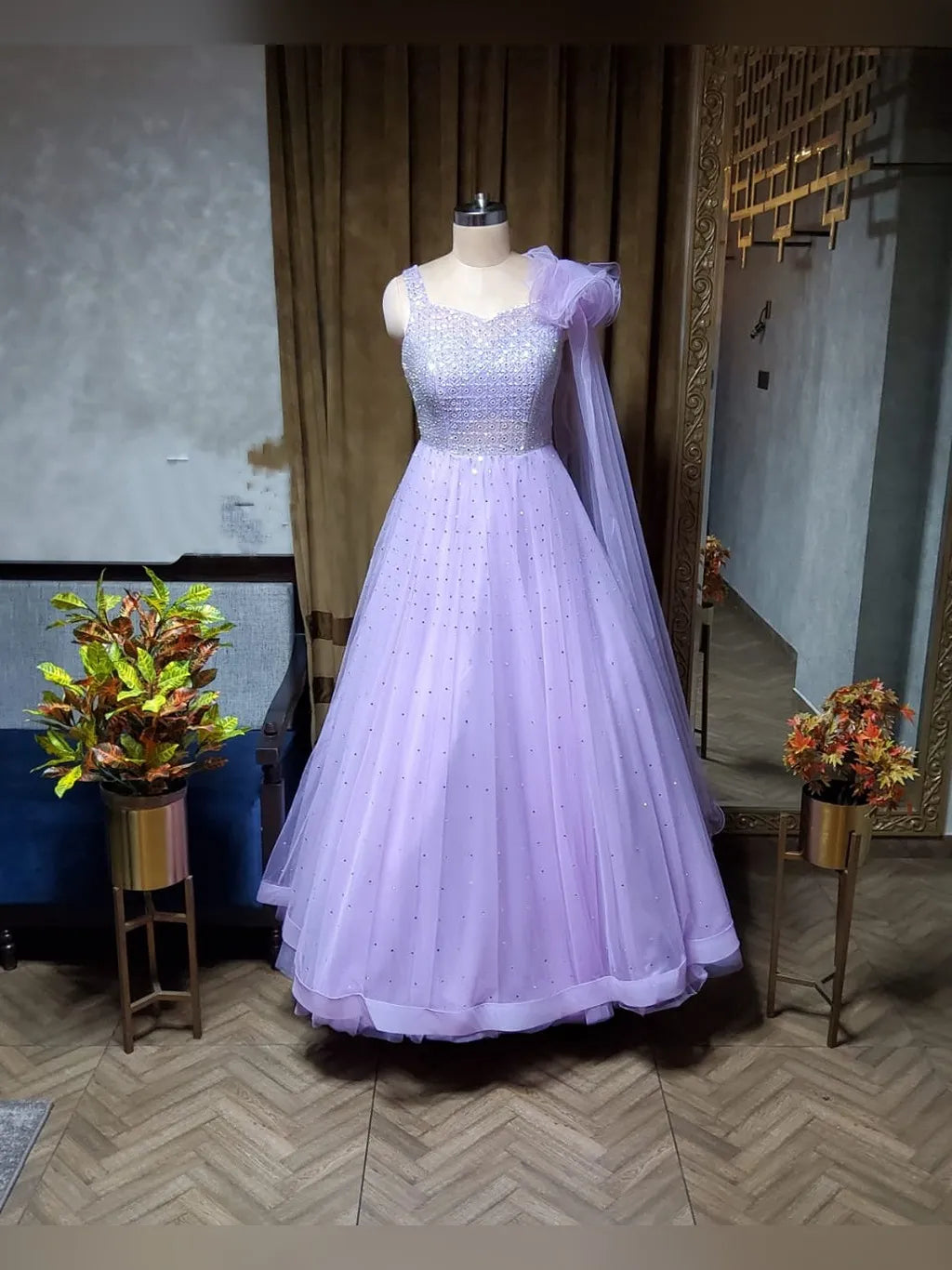 LAVENDER PARTYWEAR GOWN