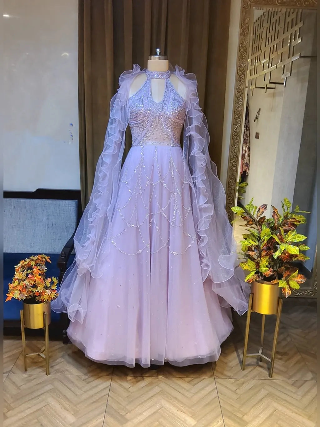 LAVENDER GOWN PARTYWEAR