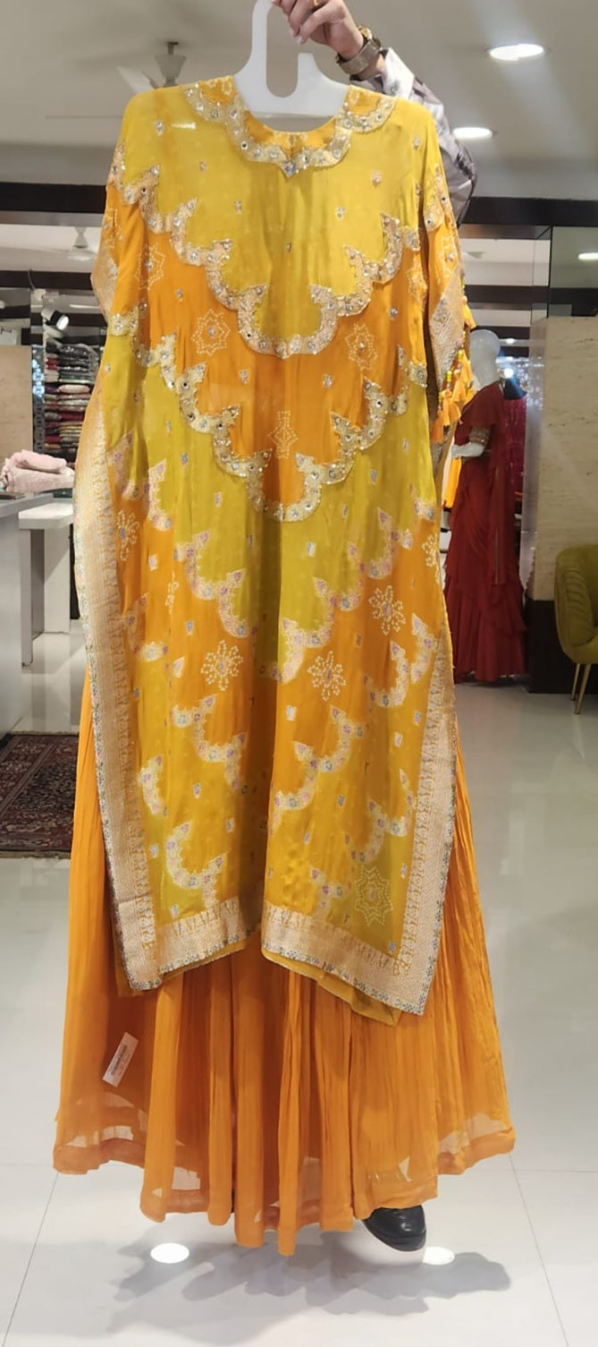Yellow Kaftan Suit NFS203