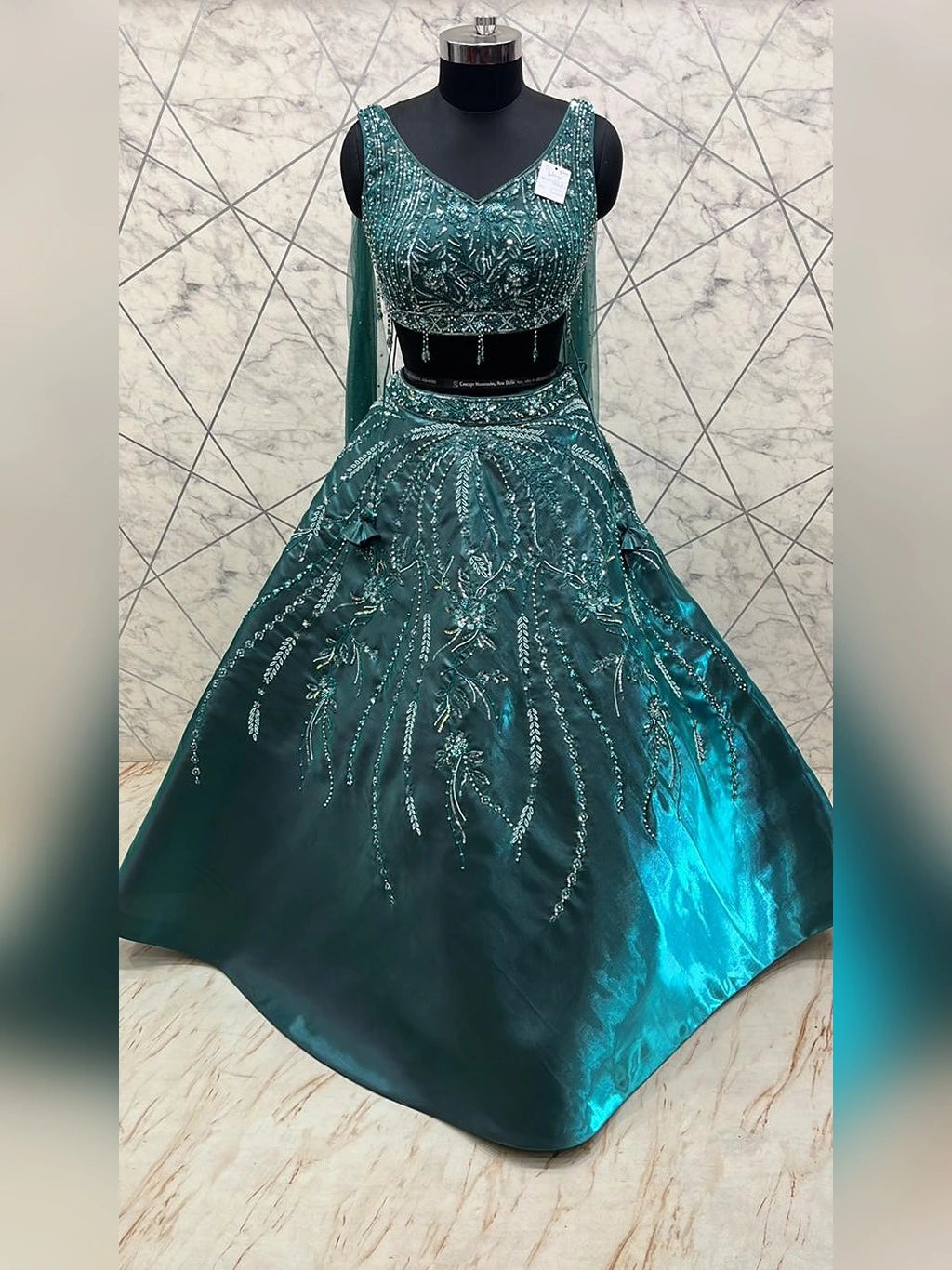 RAMA GREEN BRIDAL LEHENGA