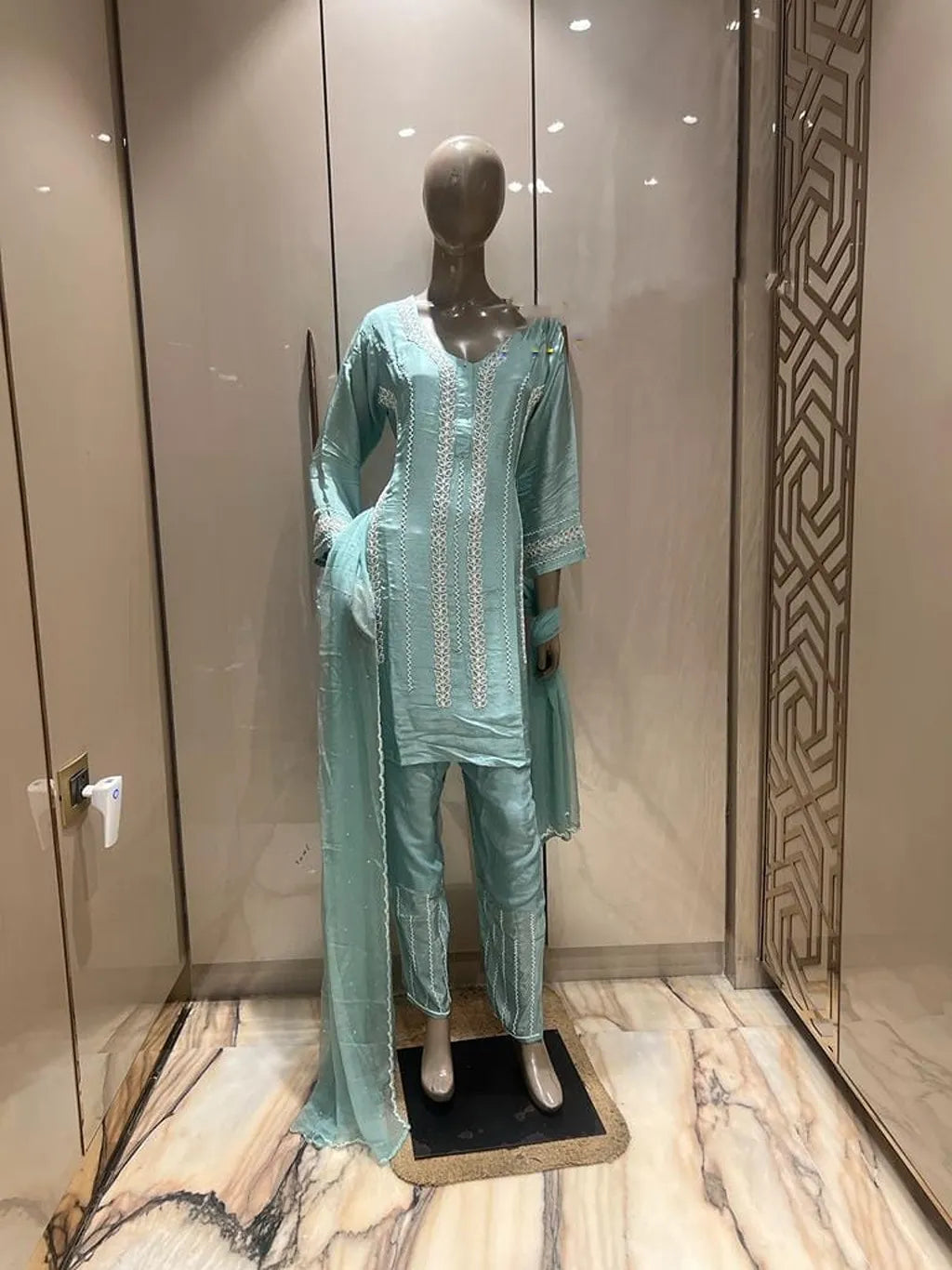 PISTA GREEN PLAZO SUIT