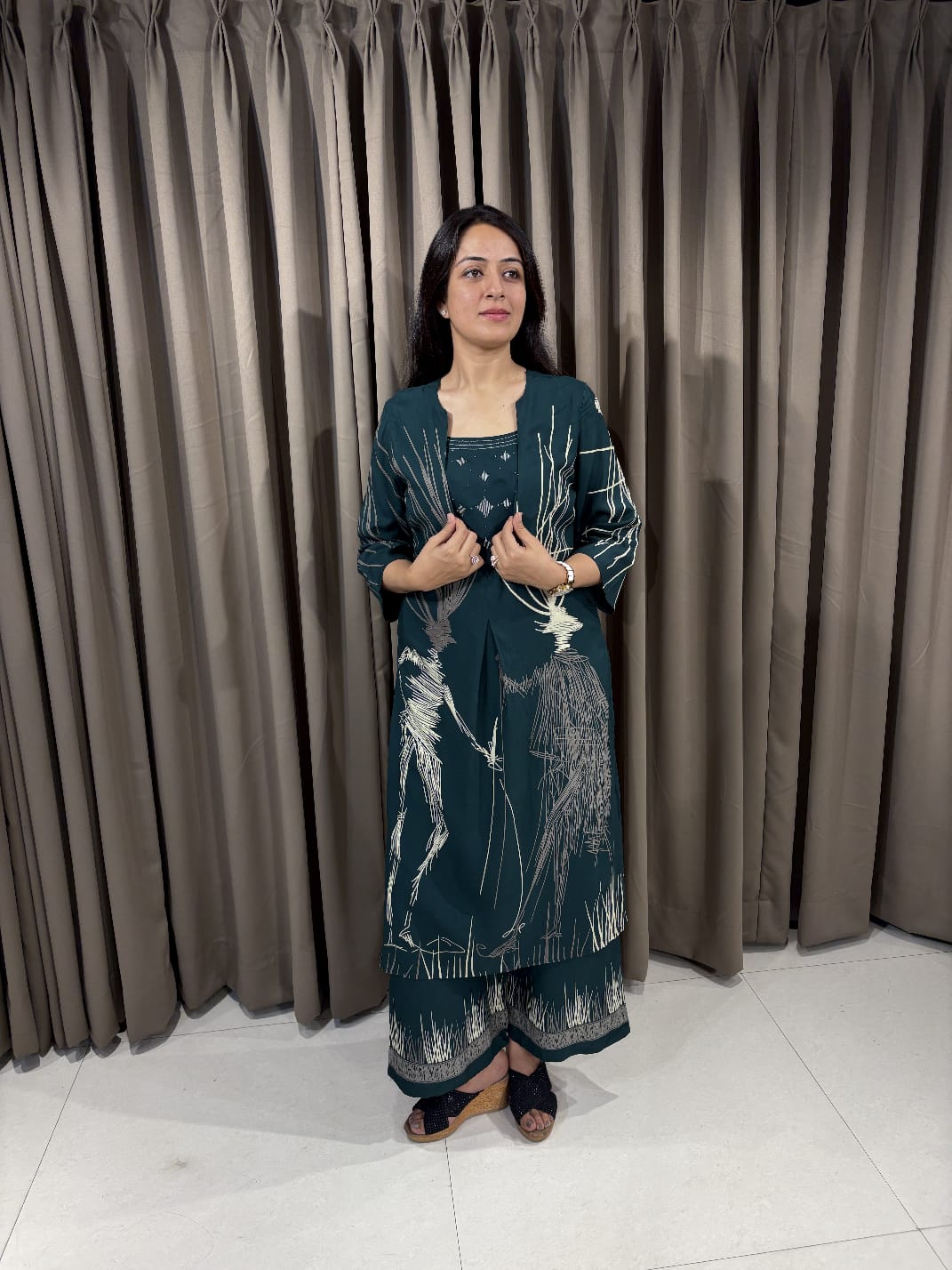 MUSLIN KURTI PANT SET