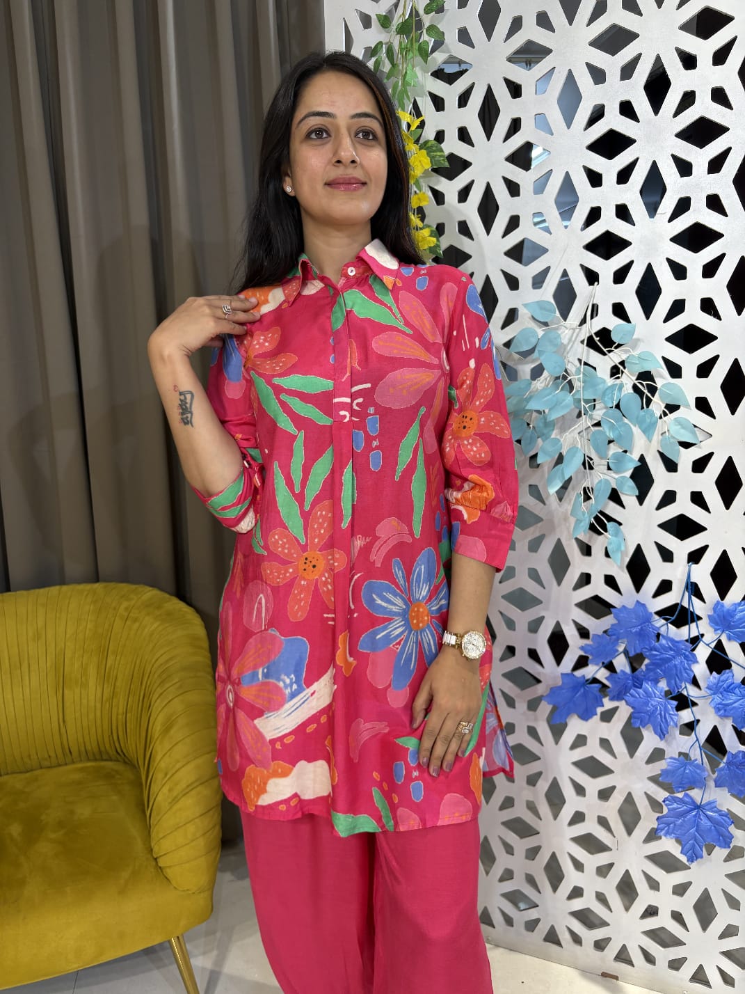 COLLAR NECK CO-ORD SET
