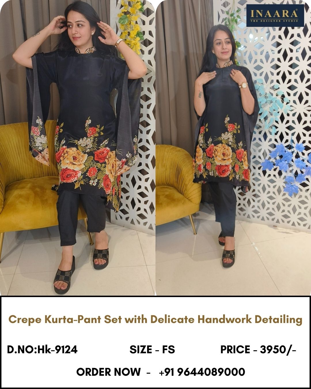 BLACK KURTI PANT