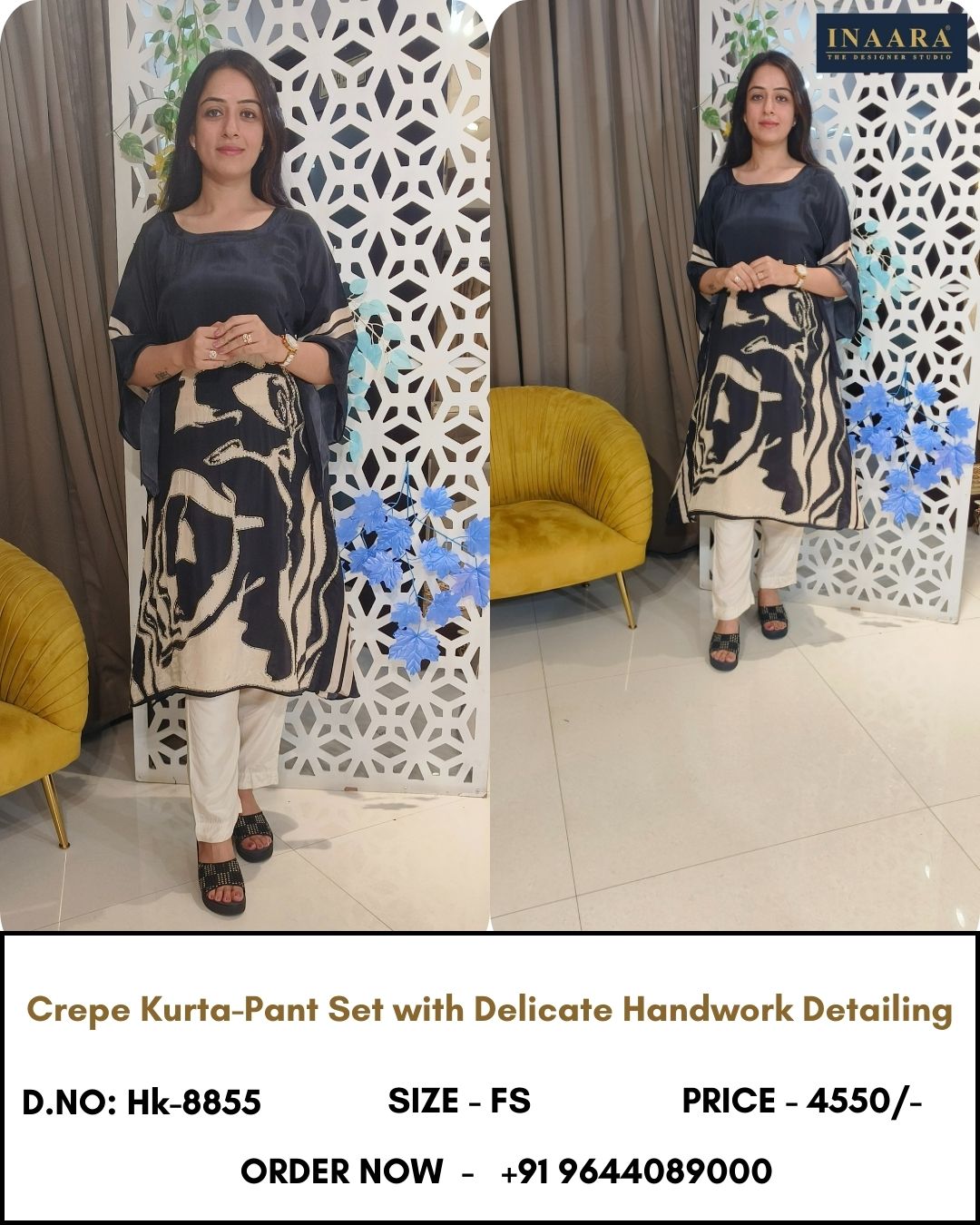 CREPE KURTA-PANT SET