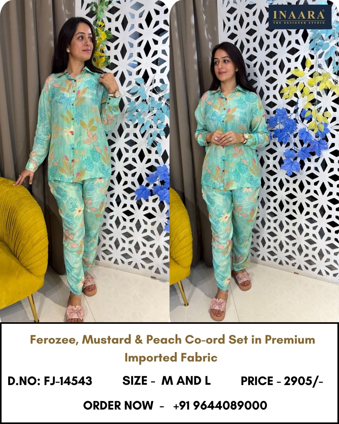 FEROZEE COLOUR CO-ORD SET