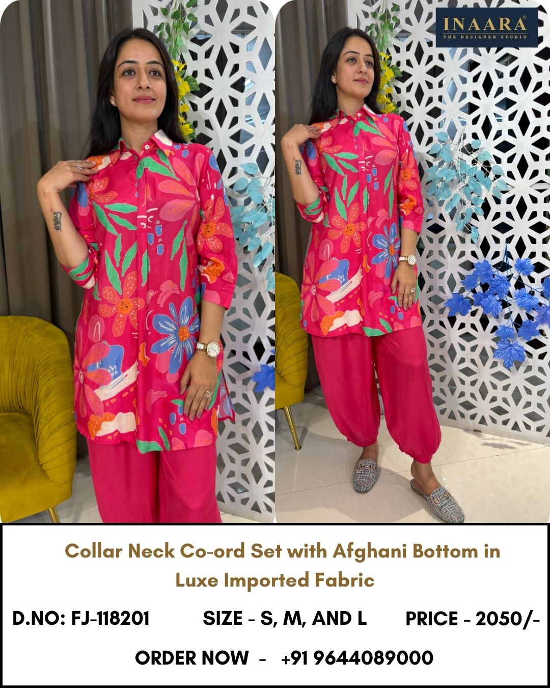 COLLAR NECK CO-ORD SET