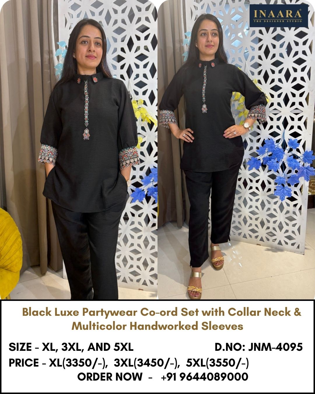 BLACK LUXE PARTYWEAR CO-ORD SET