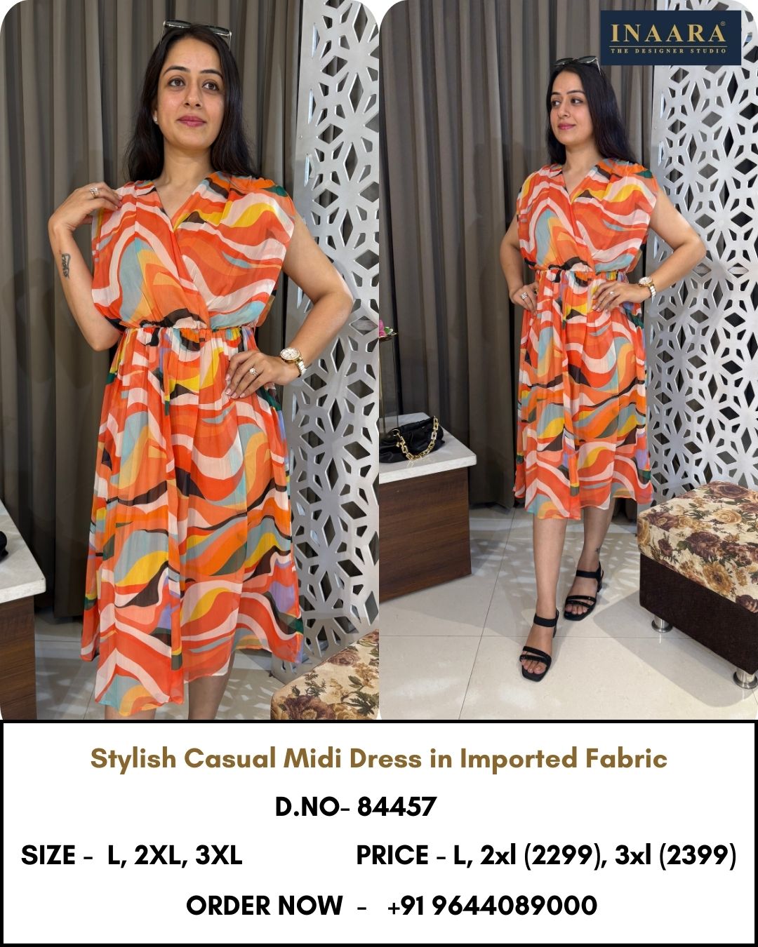 STYLISH CASUAL MIDI DRESS