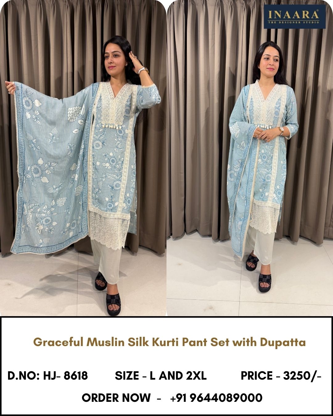 MUSLIN SILK 3 PIECE SET