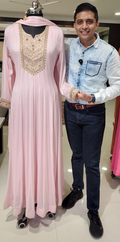 Pink Anarkali Suit