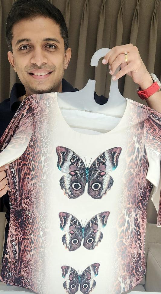 Wine Butterfly Top SSM8710