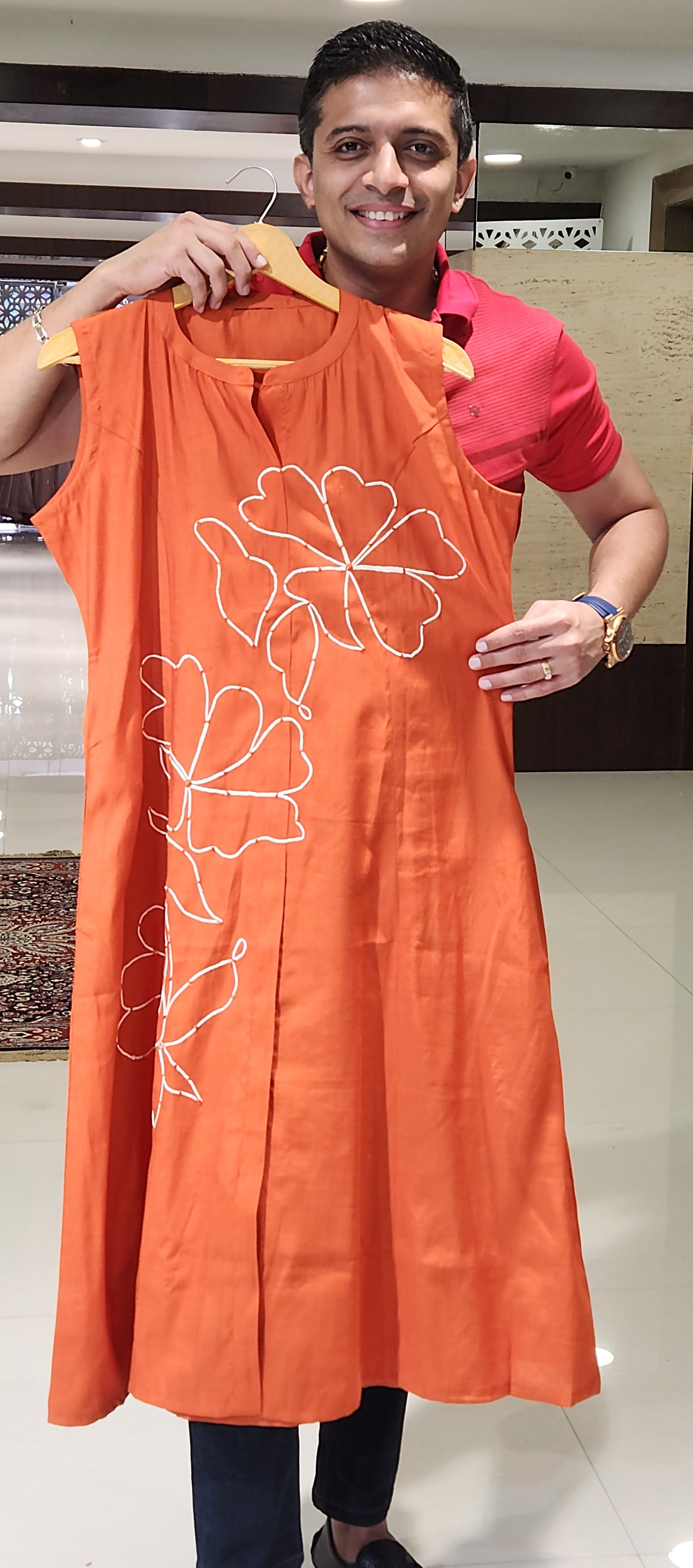 Orange Kurti Pant MYM36143