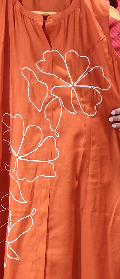 Orange Kurti Pant MYM36143