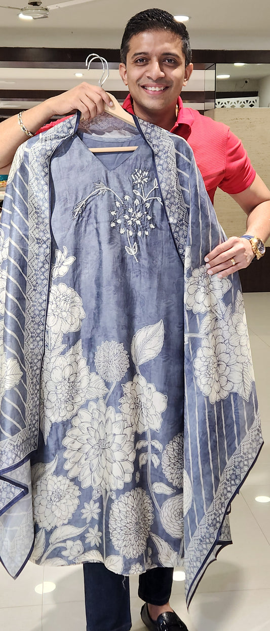Blue Kurti Pant PM3599P