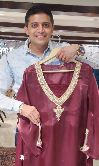 Maroon Co-ord Set DD475