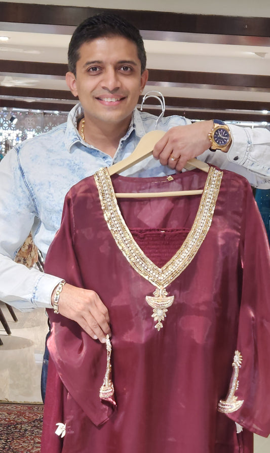 Maroon Co-ord Set DD475