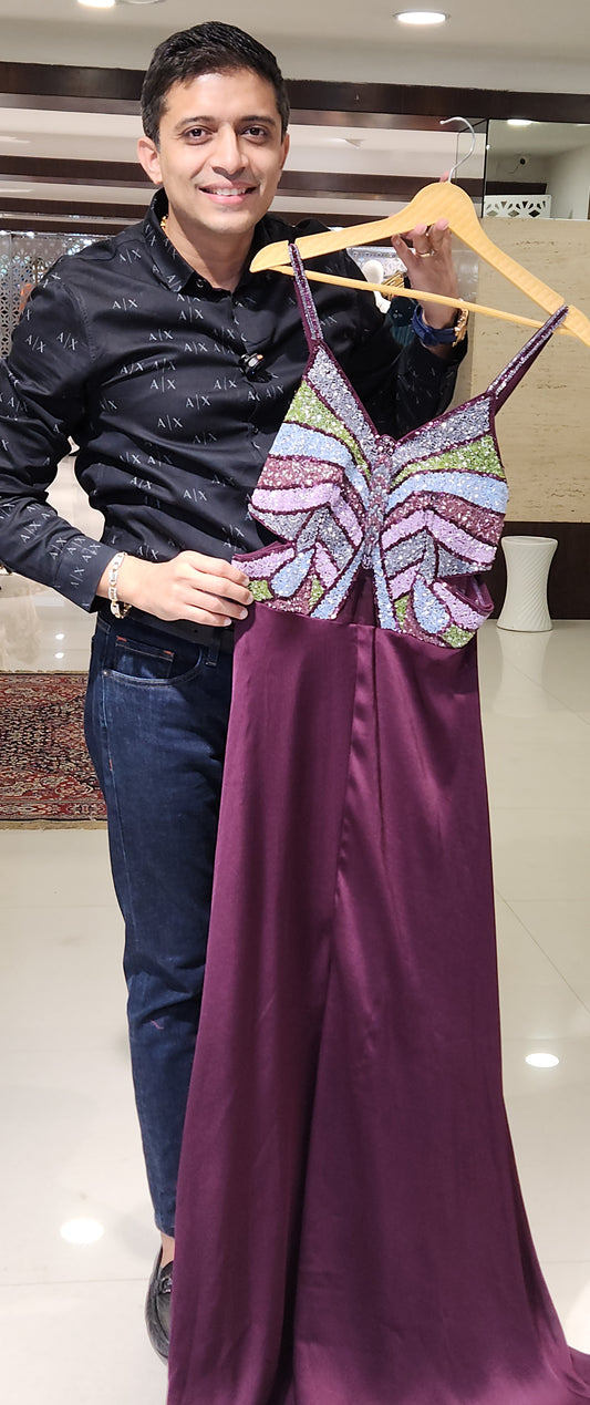 Wine Jumpsuit LM4409F