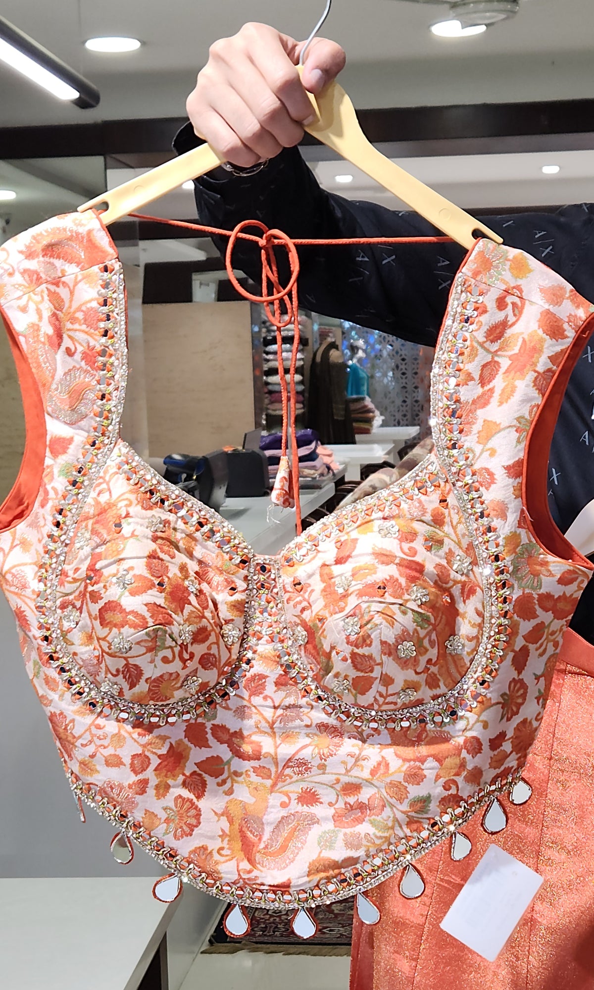 Orange Plazo Croptop Jacket LDMK2133
