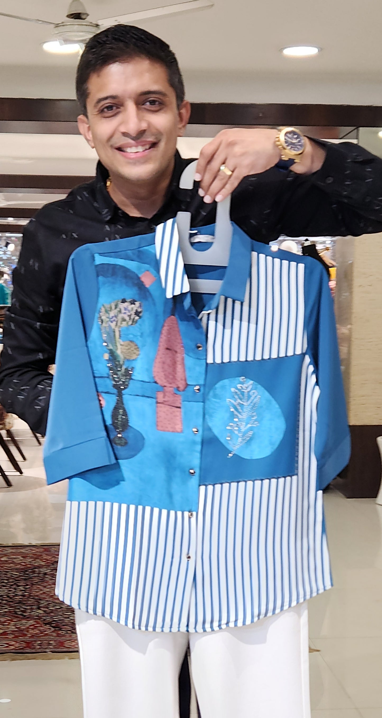 Blue Printed TopSSM8646
