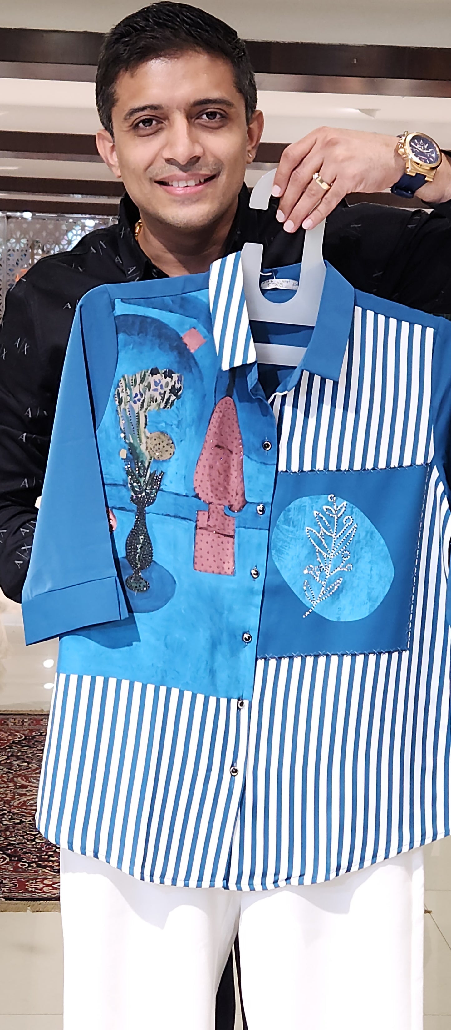 Blue Printed TopSSM8646