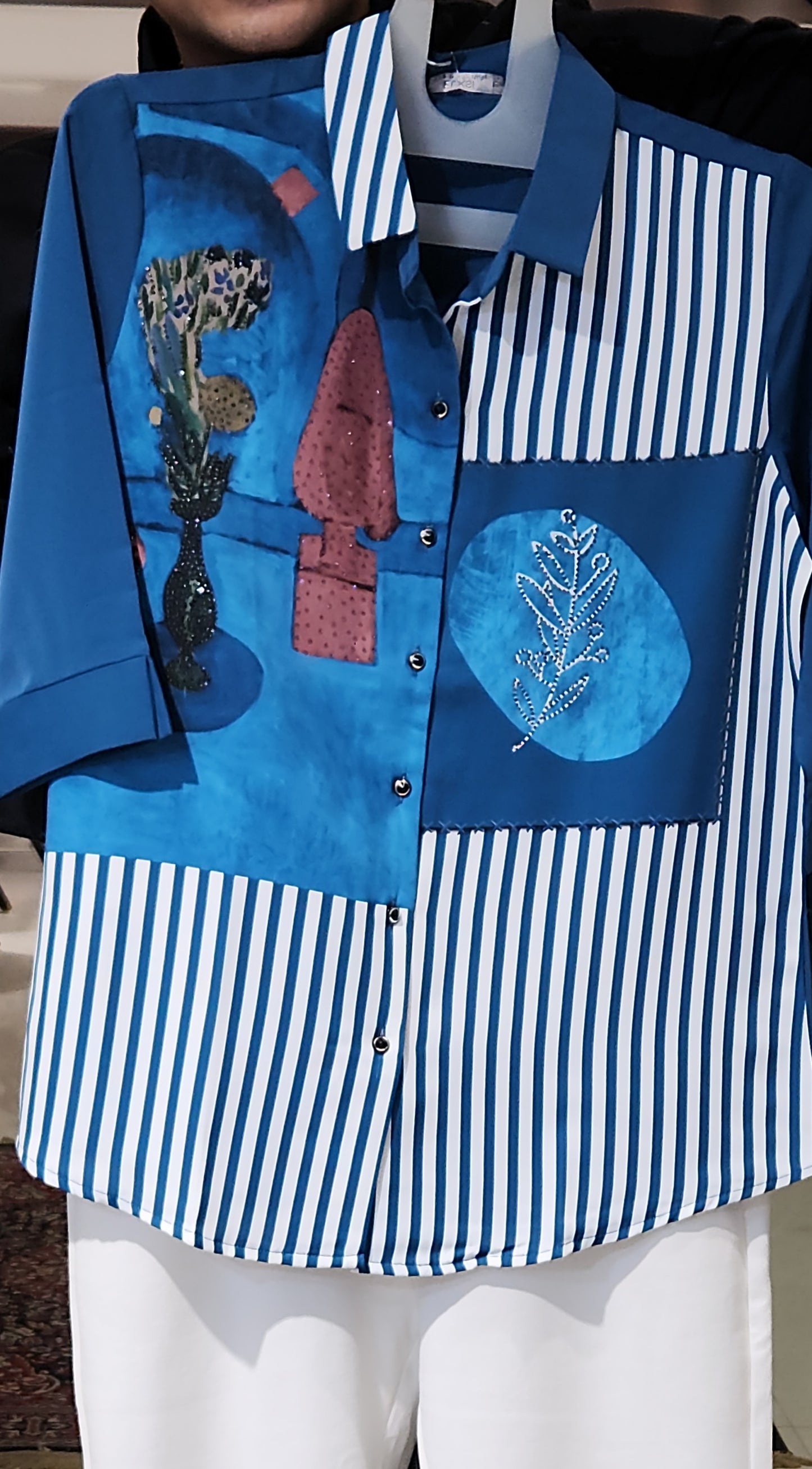 Blue Printed TopSSM8646