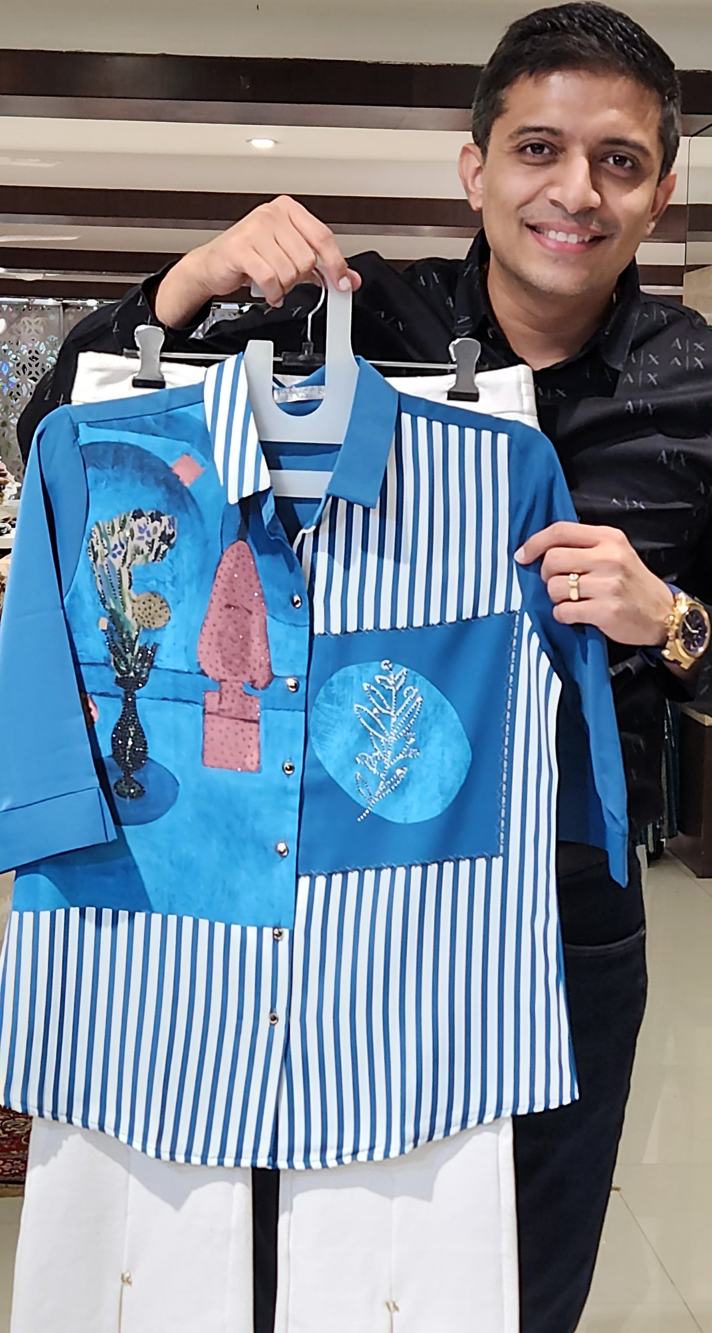 Blue Printed TopSSM8646