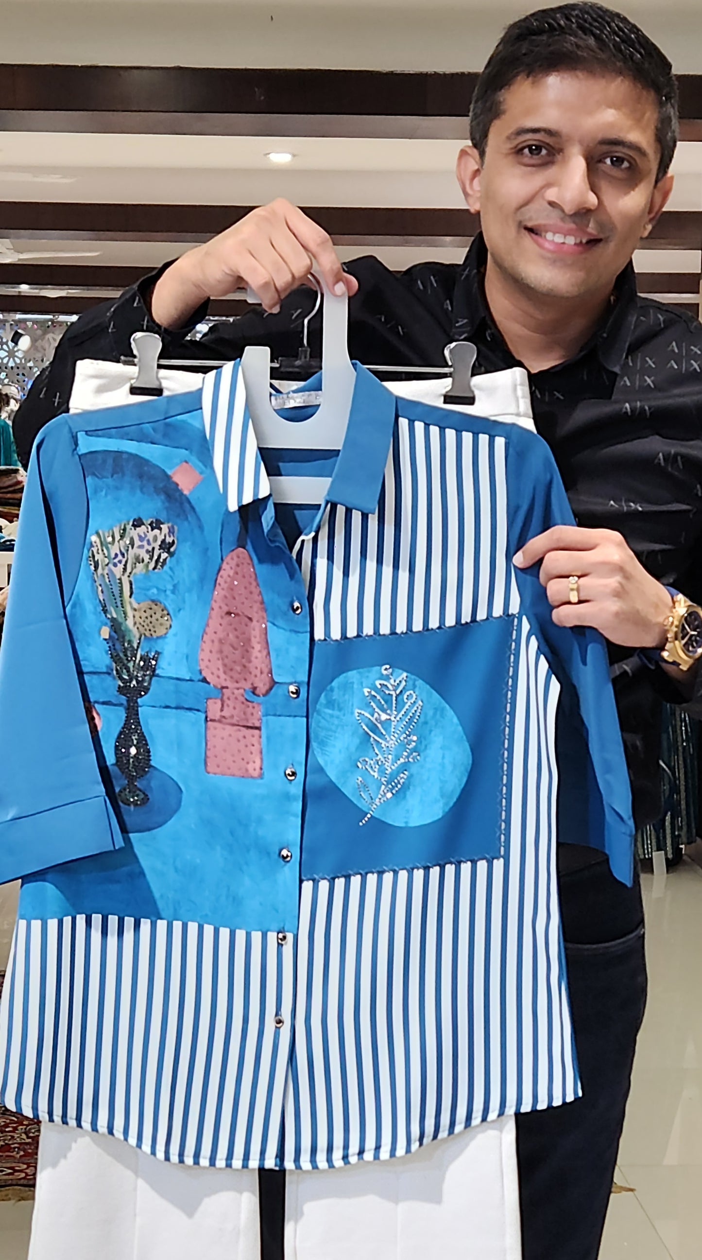 Blue Printed TopSSM8646