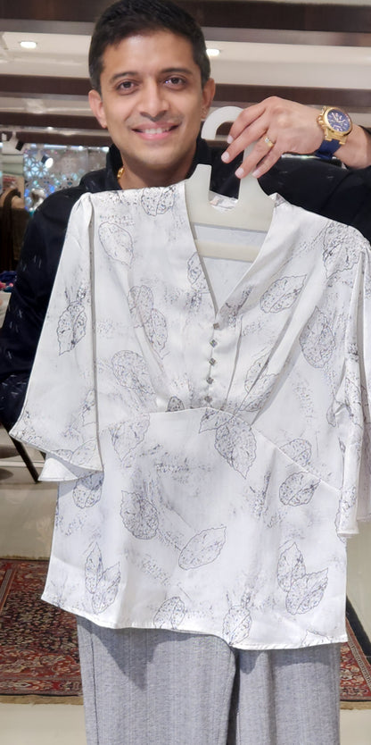 White Printed TopCM28805D