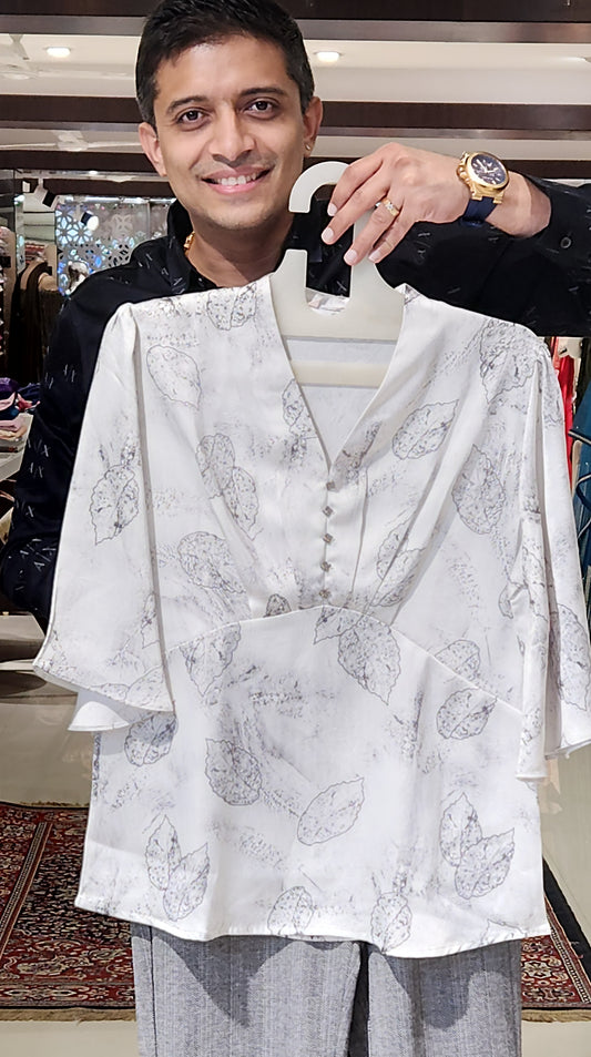 White Printed TopCM28805D