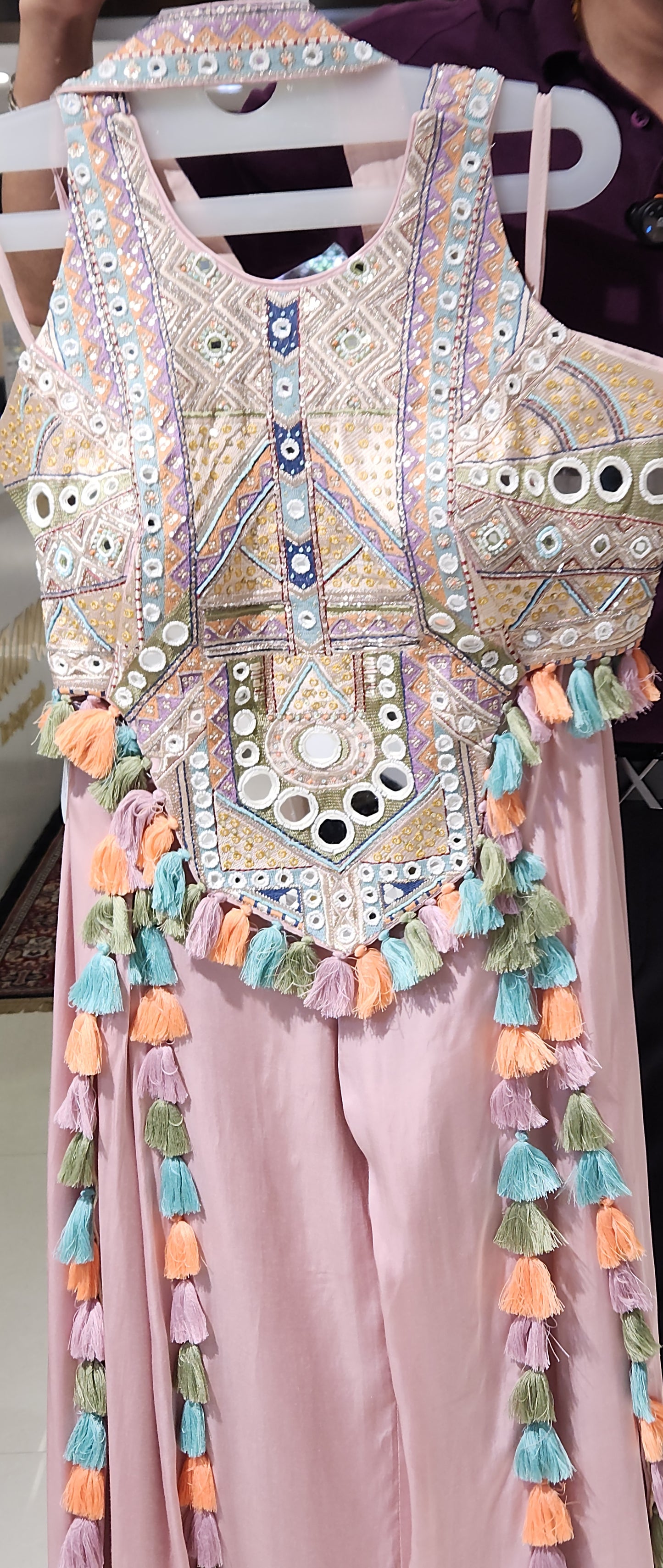 Pink Crop Top Palazzo Set TS10042