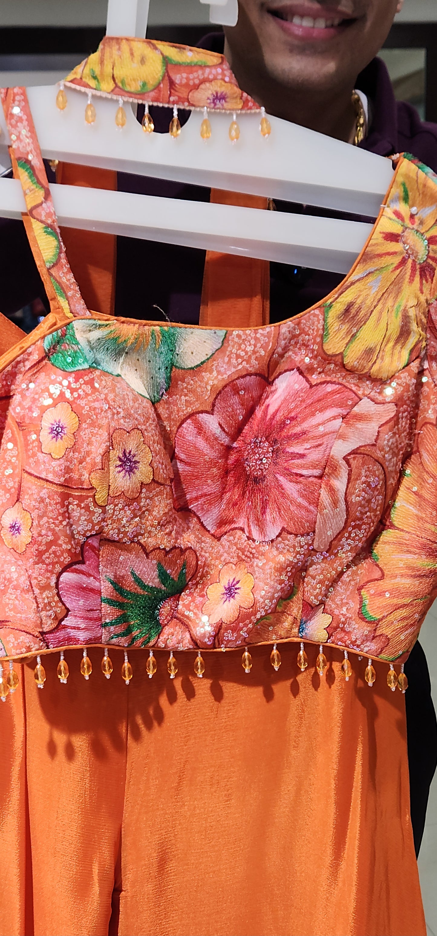 Orange Crop Top Palazzo Set DYD1598