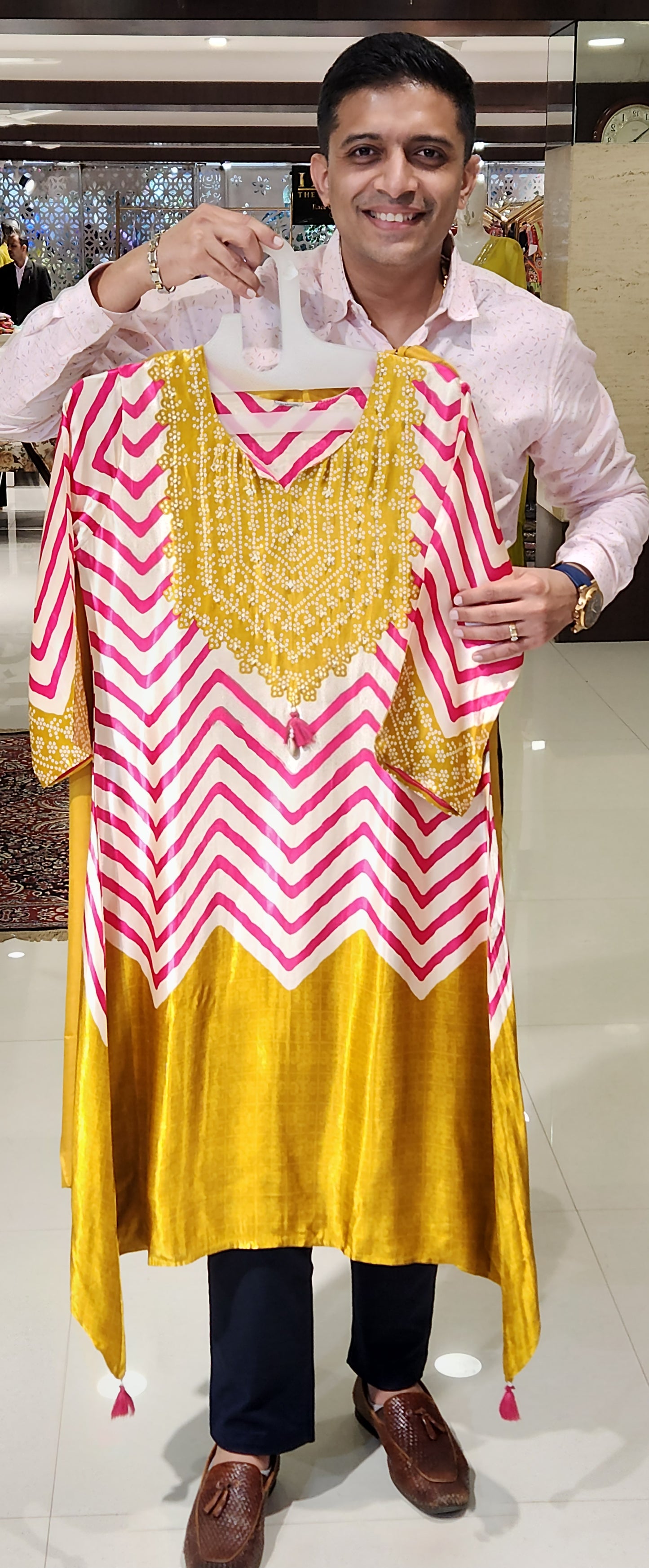 Mustard kurti pant OM6487
