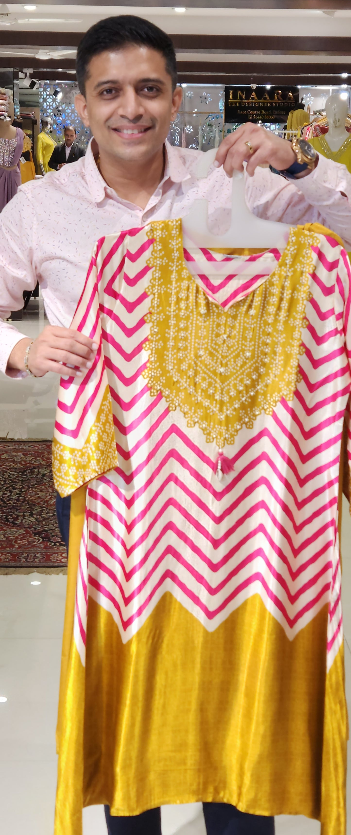 Mustard kurti pant OM6487