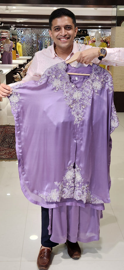Purple Plazo suit MSUV0559