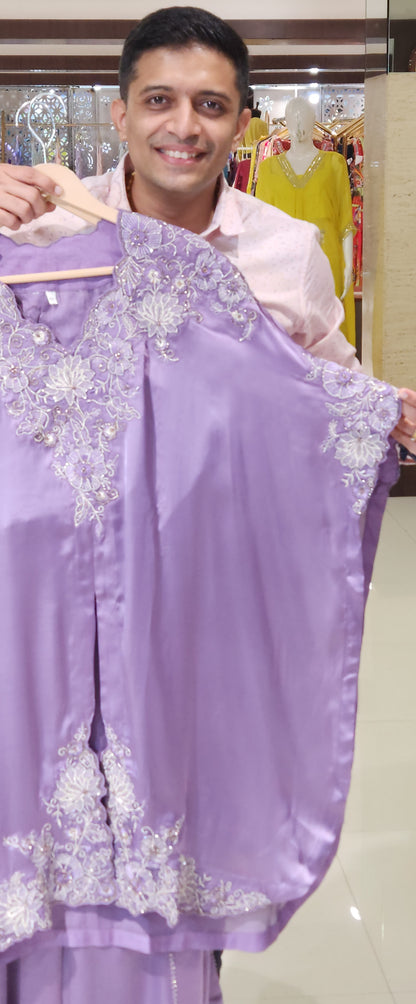 Purple Plazo suit MSUV0559