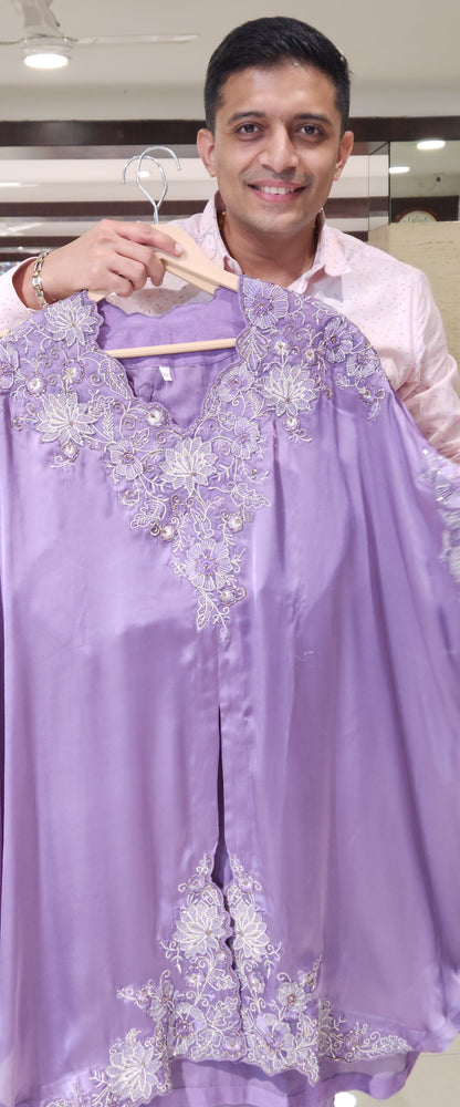 Purple Plazo suit MSUV0559