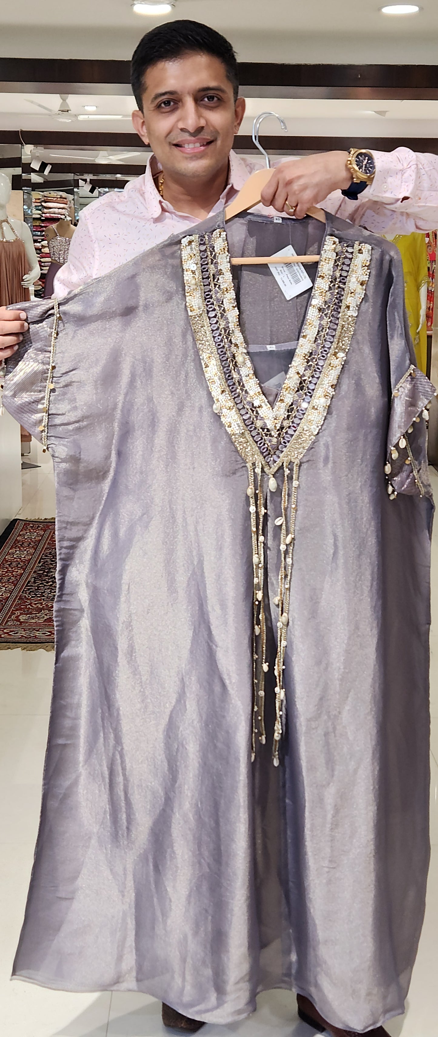 Grey plazo suit SD23179