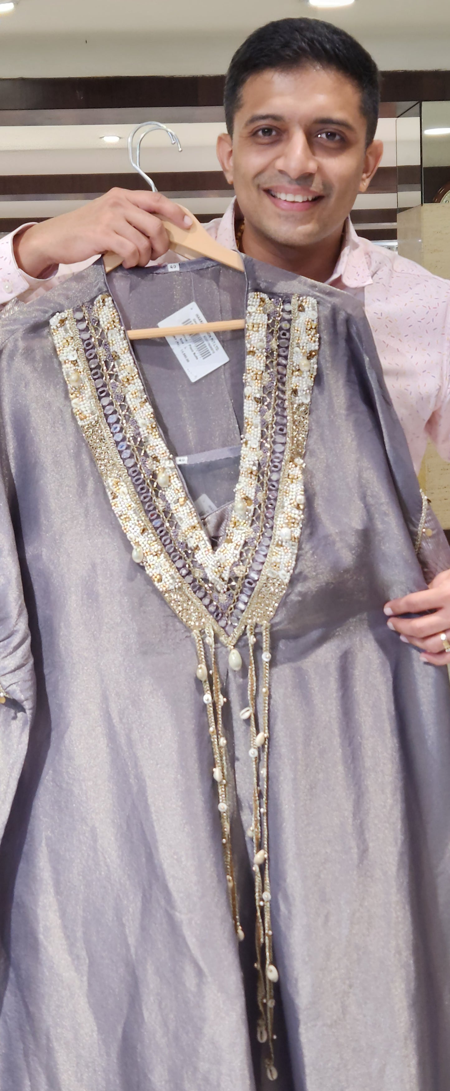 Grey plazo suit SD23179