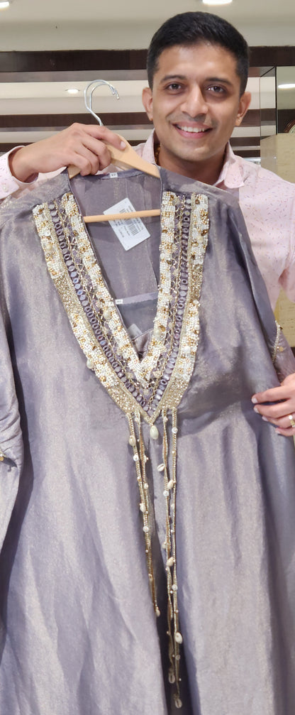 Grey plazo suit SD23179